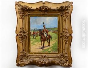 Soldier On Horseback by Henri Victor Lesur
