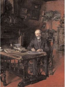 Portrait D'homme A Son Bureau by Henri Victor Lesur