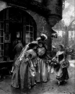 Flower Vendor, Paris by Henri Victor Lesur