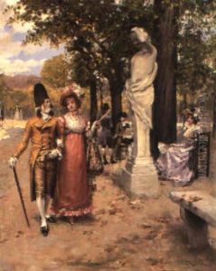 A Stroll In The Park by Henri Victor Lesur