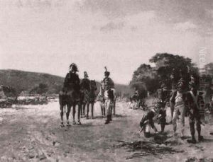 Campement De L'armee Napoleonienne by Henri Victor Lesur