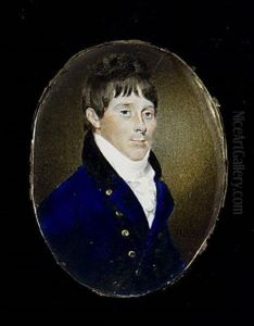 John Jackson (1772-1806), Wearing Blue Coat With Black Collar, White Waistcoat, Frilled Chemise And Stock