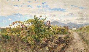 Girls Picking Grapes Girls Picking Grapes