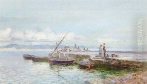 A Small Harbour On The Neapolitan Coast by Antonino Leto