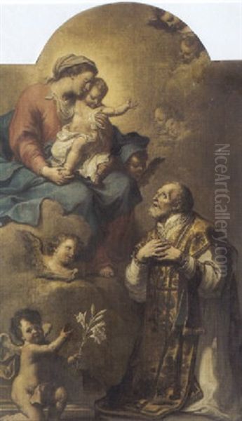 San Filippo Neri Che Adora La Vergine Col Bambino - view 1