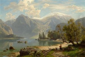 Hintersee In Bavaria by August Wilhelm Leu