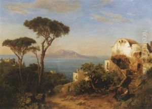 Blick Auf Capri by August Wilhelm Leu