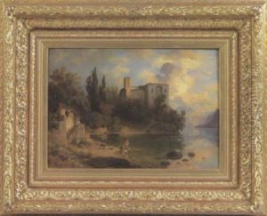 Gebirgssee by August Wilhelm Leu