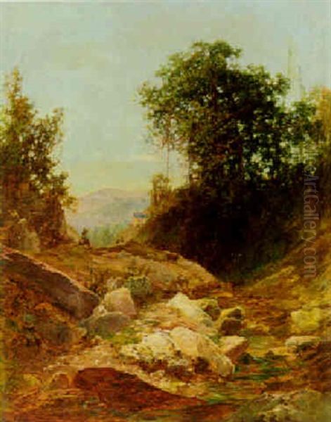 Ziegenhirte In Bergiger Landschaft - view 1