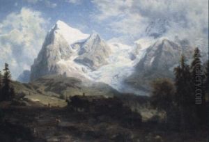 Blick Auf Eiger, Monch Und Jungfrau by August Wilhelm Leu