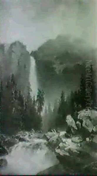 Gebirgslandschahft Mit Wasserfall - view 1