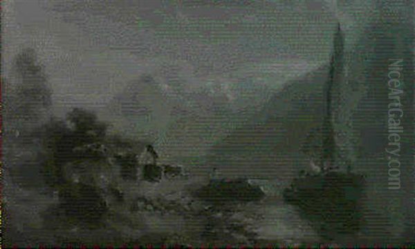 Schweizer Alpensee An Einem Sommermorgen - view 1