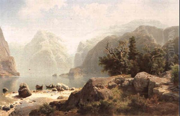 Au Bord Du Lac Alpestre - view 1