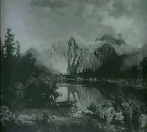 Gebirgssee by August Wilhelm Leu