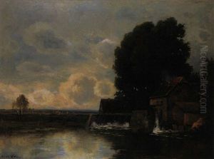 Die Muhle Am Gewasser by Oskar Leu