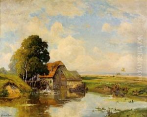 Sommerlandschaft Mit Muhle