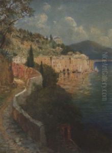 Uferweg Bei Portofino by Oskar Leu