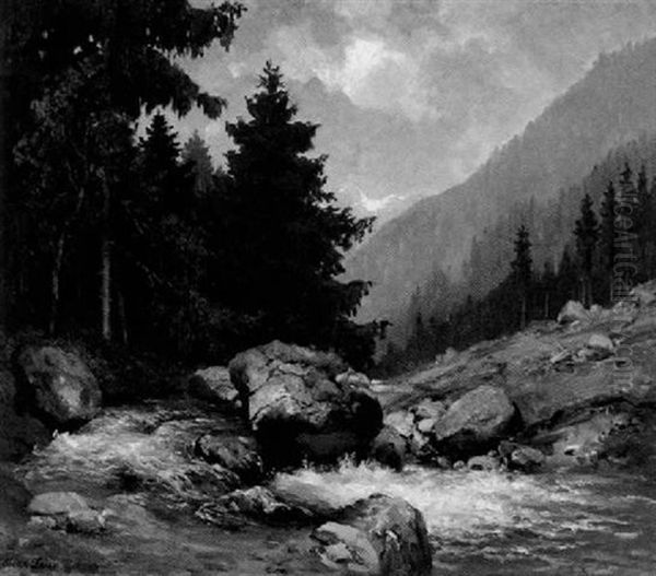 Cascades At The Foot Of The Mountain - view 1