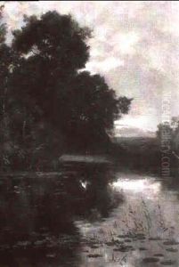 Abend Am Weiher by Oskar Leu