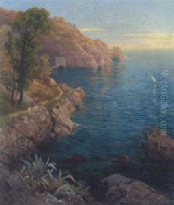 Meereskuste Bei Nervi by Otto-Friedrich Leu