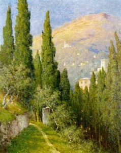 Poplars In A Summer Landscape