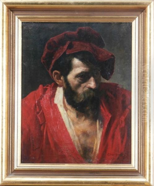 Man In Red Hat - view 1