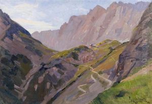 Berghutte In Den Hochalpen by Paul Leuteritz