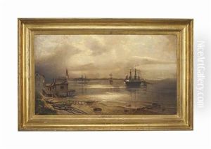 Harbor, New London by Emanuel Leutze