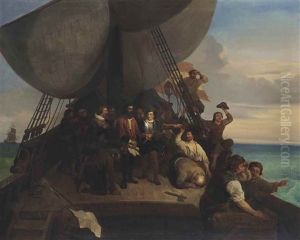 Colombus Sighting America by Emanuel Leutze