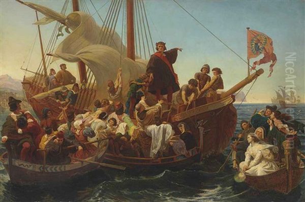 Departure Of Columbus From Palos In 1492 - view 1