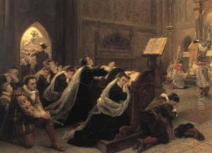 Mary Queen Of Scots Hearing Her First Mass After Returning  To Scotland