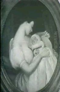 Mother And Child by Emanuel Leutze