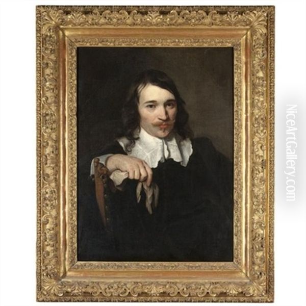 Portrait Of A Gentleman, Half Length Seated, Holding A White Glove In His Right Hand - view 1