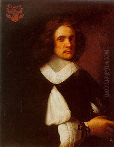Portrait Of A Gentleman, Half-length, Wearing Black Costume - view 1