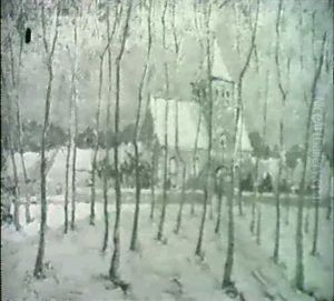 Winter View Through The Trees