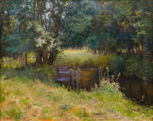 A River Landscape by Vasili Levi