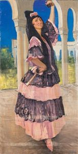 The Artist's Daughter Nina Levi Franzen As A Dancer by Vassilij Filippovich Levi