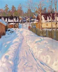 Winter Day In The Village Winter Day In The Village