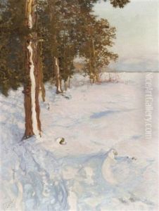 Winter Landscape by Vassilij Filippovich Levi