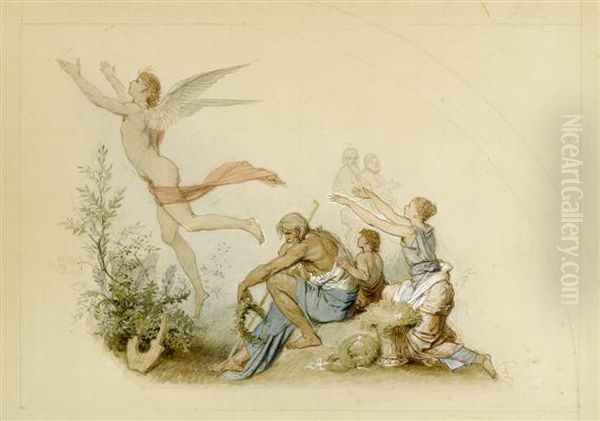 Design For A Fresco With Apollo In Flight - view 1