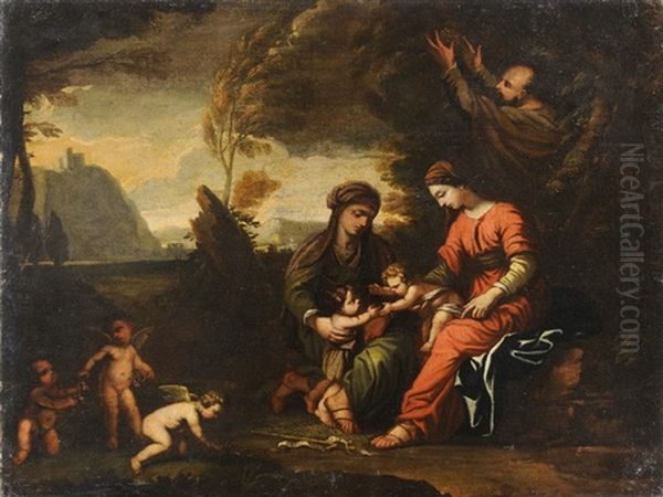 The Holy Family With St. Anne And John The Baptist - view 1