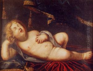 Putto Endormi Sur Un Drape