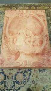 Scene Galante Dans Le Jardin by Theodore Levigne