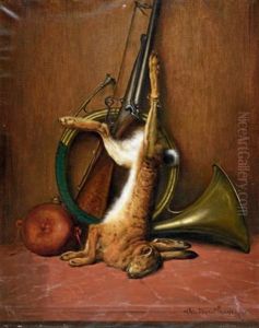 Trophees De Chasse (pair) by Theodore Levigne
