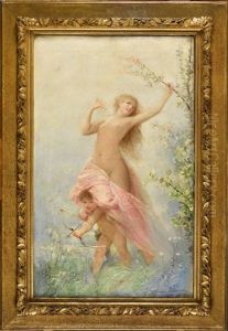 Venus Sur Un Amour Tirant Sa Fleche