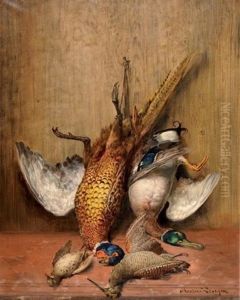 Nature Morte Au Faisan, Au Colvert Et A La Becasse by Theodore Levigne