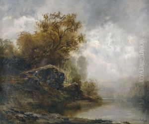 Auenlandschaft Im Winter by Theodore Levigne