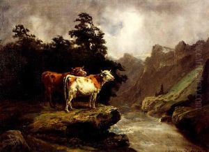 Paysage Aux Vaches by Theodore Levigne