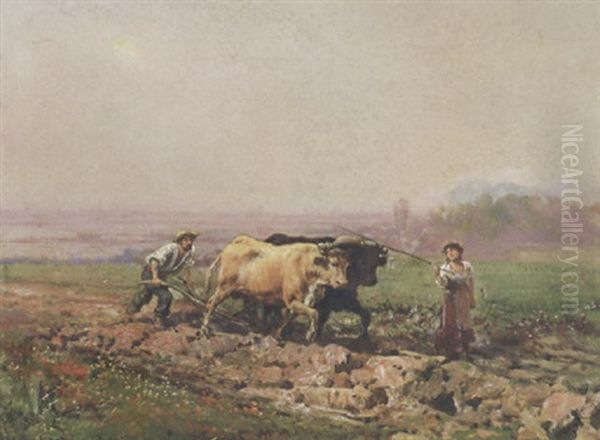 Pflugende Bauern - view 1