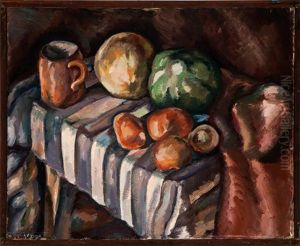 Still Life With Fruits & Torso Of Man